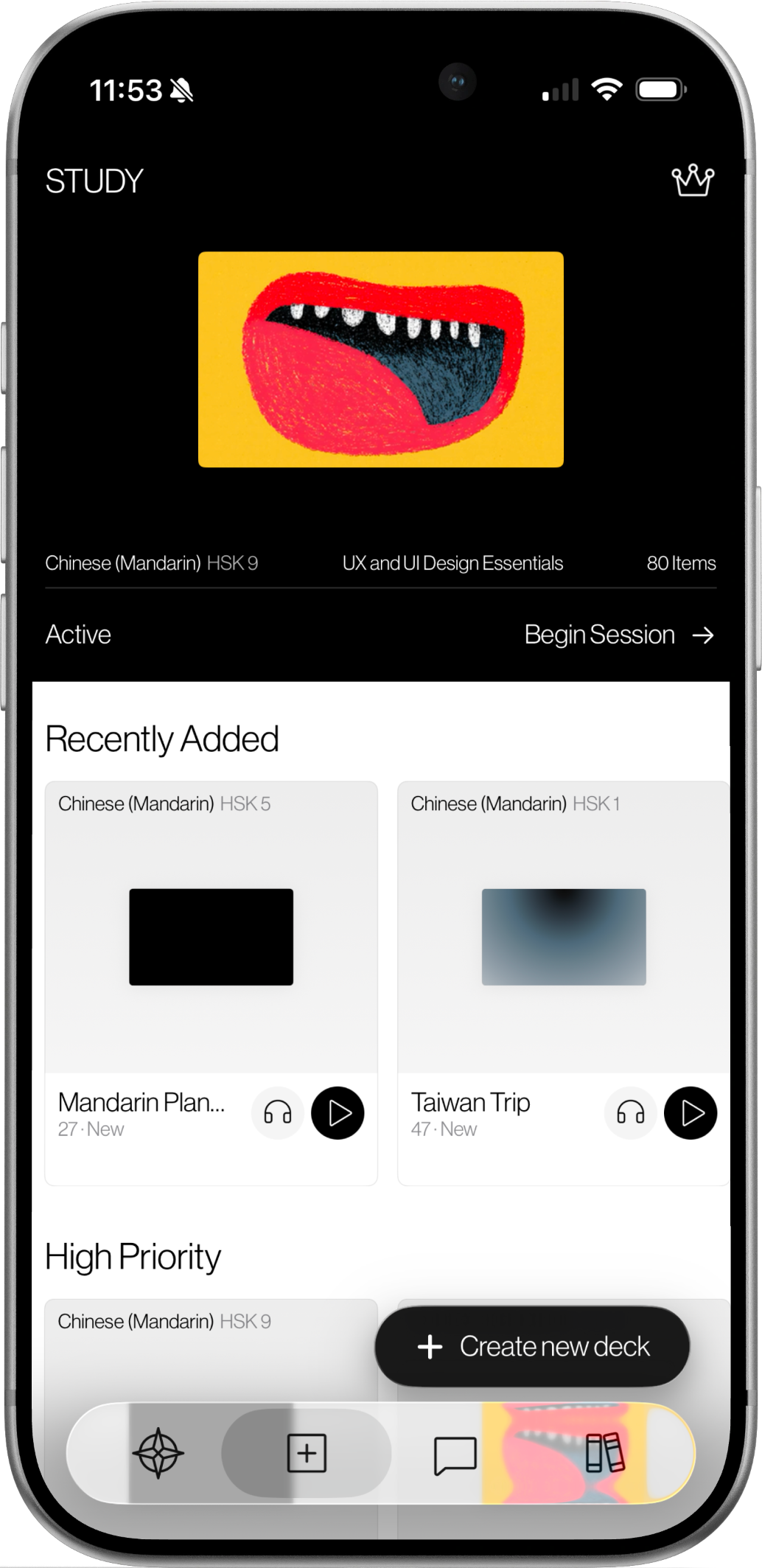 Tongues travel screen